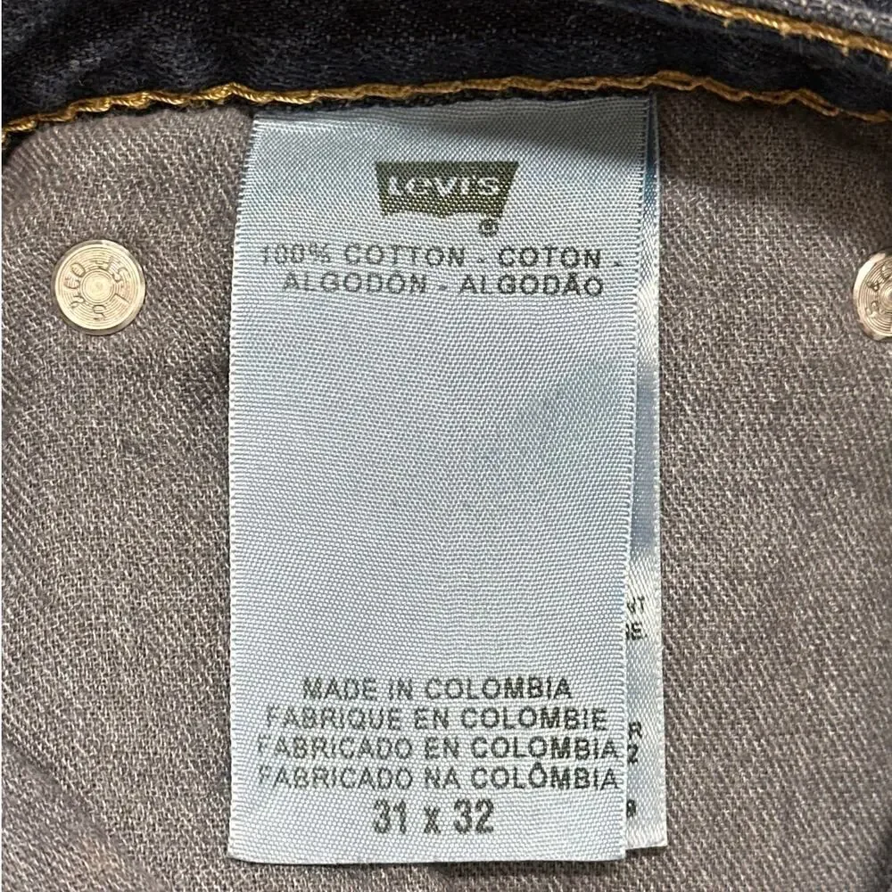 Levi’s Men's 511 Slim Fit Low Rise Denim Jeans Dark Wash Size 31x32 Modern